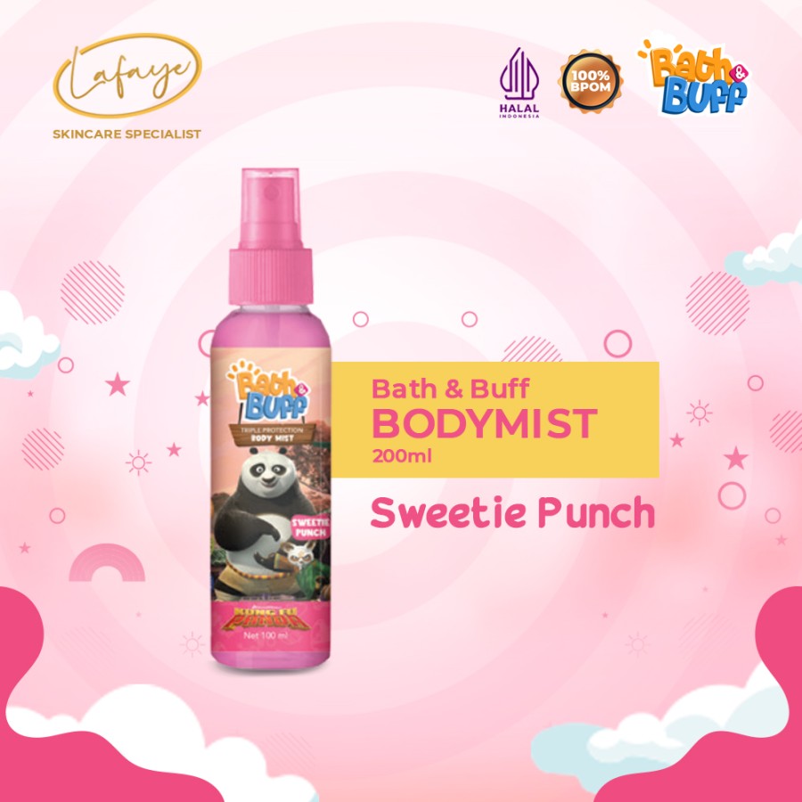 Bath & Buff Shampoo Conditioner Body Wash Body Mist Anak Anak Sweetie Punch – Body Mist 100ml