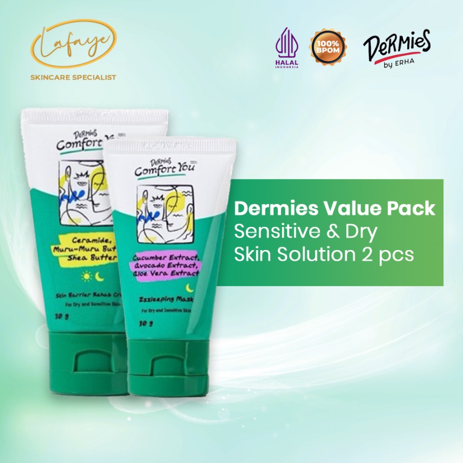Dermies Comfort You Moisturizer Rehab Cream + Masker Wajah Ceramide