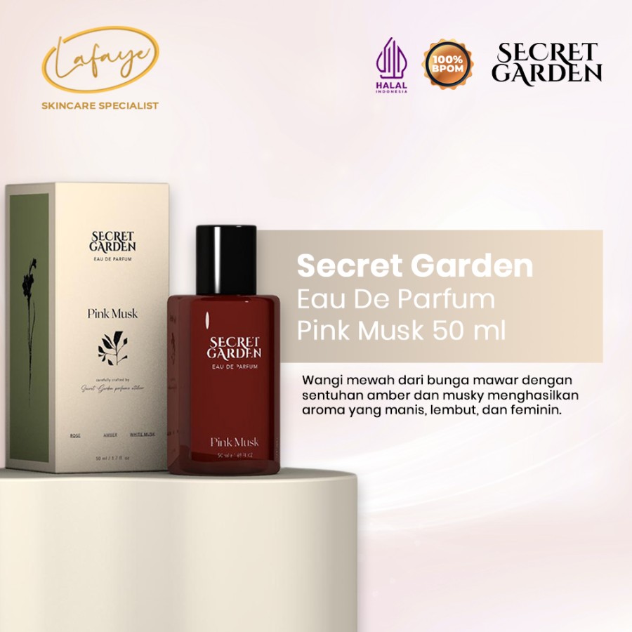 Secret Garden Parfum Musk EDP 50ml Eau De Perfume EDP Unisex – Pink – Rose Amber, Secret Garden